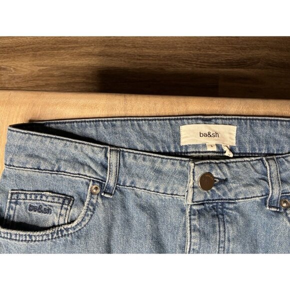 ba&sh Clifford High Rise Straight Leg Jeans in Blue Jeans Size Large 31" Waist - Picture 4 of 11